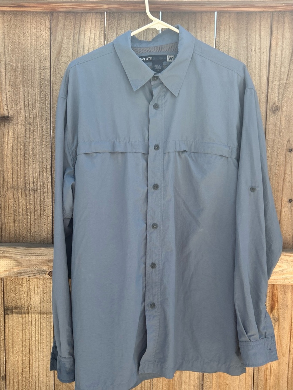 White Sierra Men's Slate Blue Lightweight vented fishing Shirt